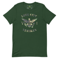 Thumbnail for Love City Veteran Green Camo Virgin Islands Flag Unisex T-Shirt