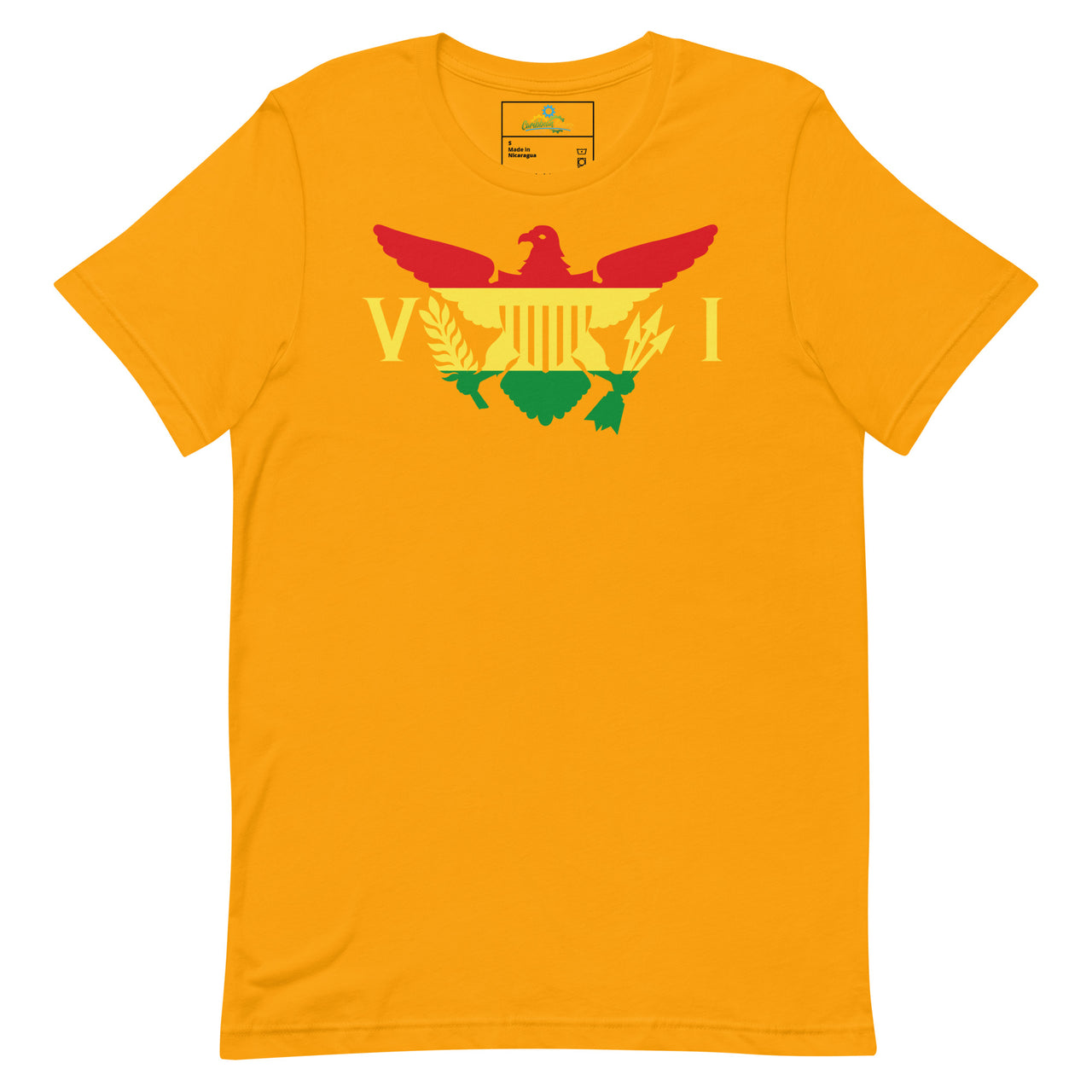 Virgin Islands Ytes Gold Green Horizontal Flag Unisex t-shirt