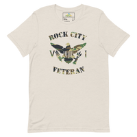 Thumbnail for Rock City Veteran Green Camo Virgin Islands Flag Unisex T-Shirt