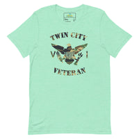 Thumbnail for Twin City Veteran Green Camo Virgin Islands Flag Unisex T-Shirt