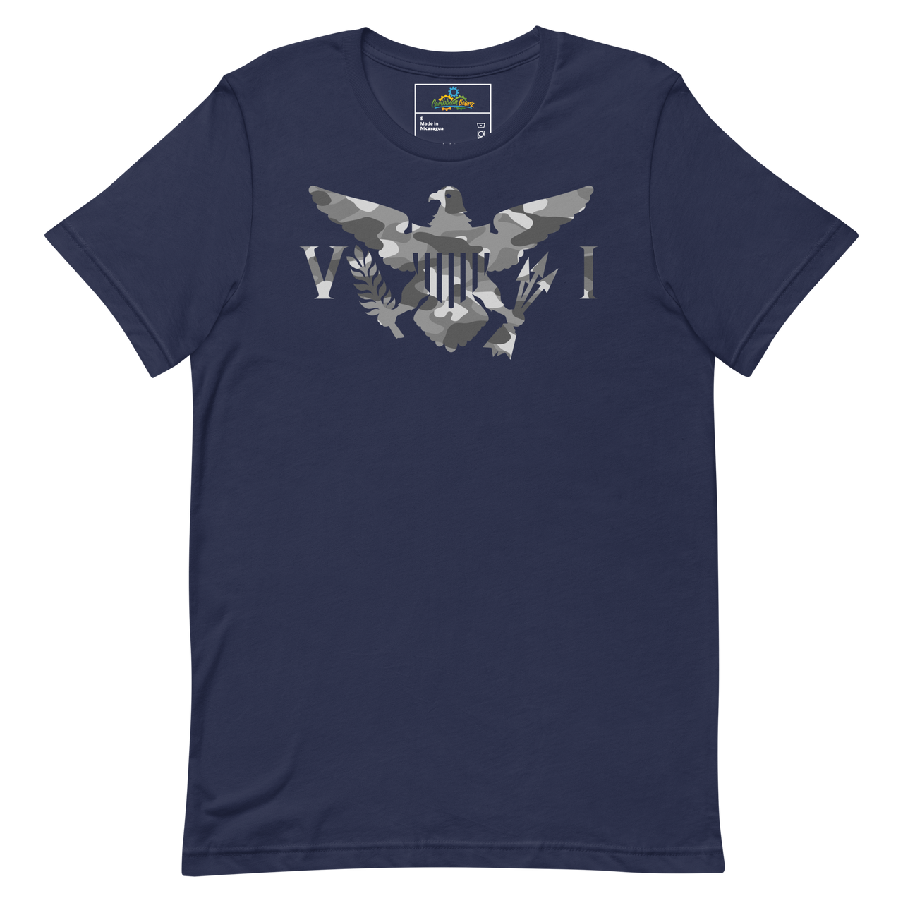 Virgin Islands Flag Snow Camo Unisex t-shirt