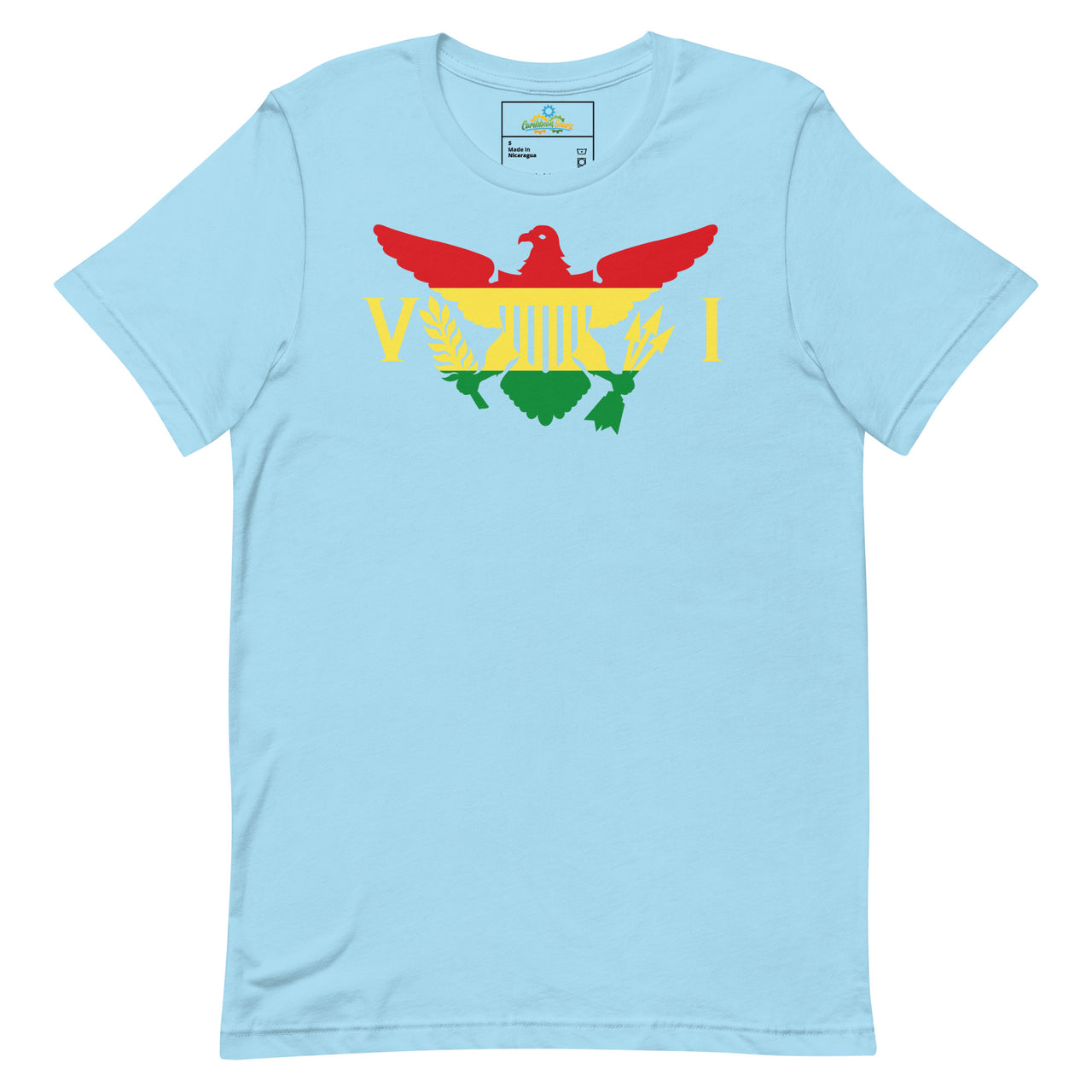 Virgin Islands Ytes Gold Green Horizontal Flag Unisex t-shirt