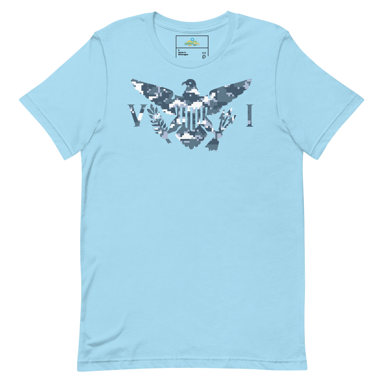 Virgin Islands Blue Digital Camo Flag Unisex t-shirt