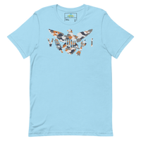 Thumbnail for Virgin Islands Flag Orange Grey White Camo Unisex t-shirt