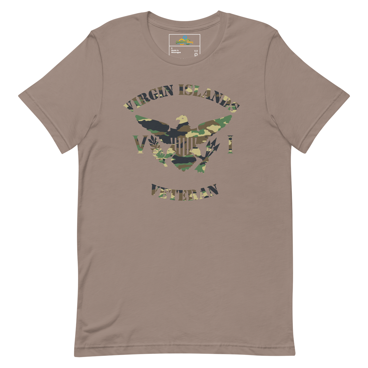 Virgin Islands Veteran Green Camo Unisex t-shirt