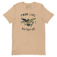 Thumbnail for Twin City Veteran Green Camo Virgin Islands Flag Unisex T-Shirt