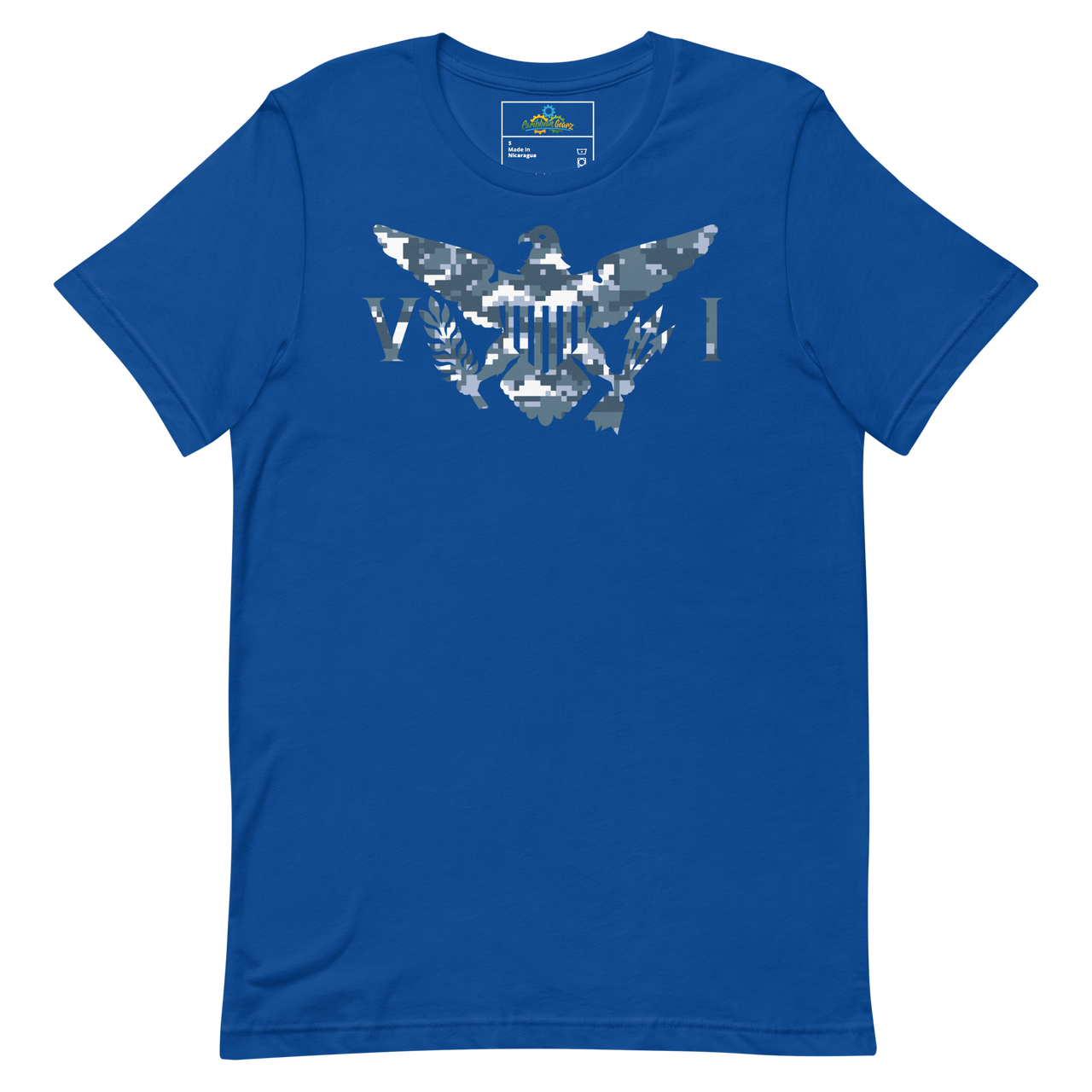 Virgin Islands Blue Digital Camo Flag Unisex t-shirt