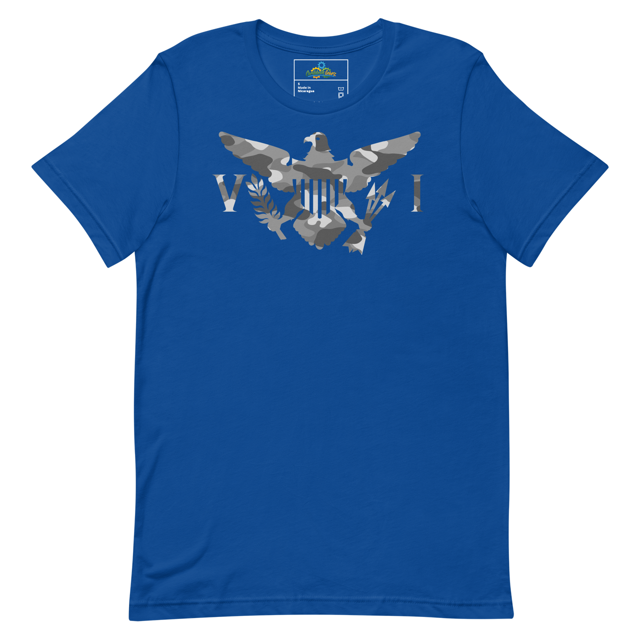 Virgin Islands Flag Snow Camo Unisex t-shirt