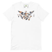 Thumbnail for Virgin Islands Flag Orange Grey White Camo Unisex t-shirt