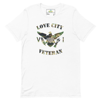 Thumbnail for Love City Veteran Green Camo Virgin Islands Flag Unisex T-Shirt