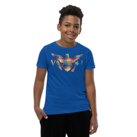 Thumbnail for Virgin Islands Madras Flag Youth Short Sleeve T-Shirt