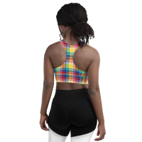 Thumbnail for Virgin Islands Madras Longline sports bra