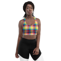 Thumbnail for Virgin Islands Madras Longline sports bra