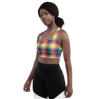 Thumbnail for Virgin Islands Madras Longline sports bra