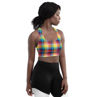 Thumbnail for Virgin Islands Madras Longline sports bra