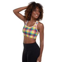 Thumbnail for Virgin Islands Madras Padded Sports Bra