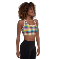 Thumbnail for Virgin Islands Madras Padded Sports Bra