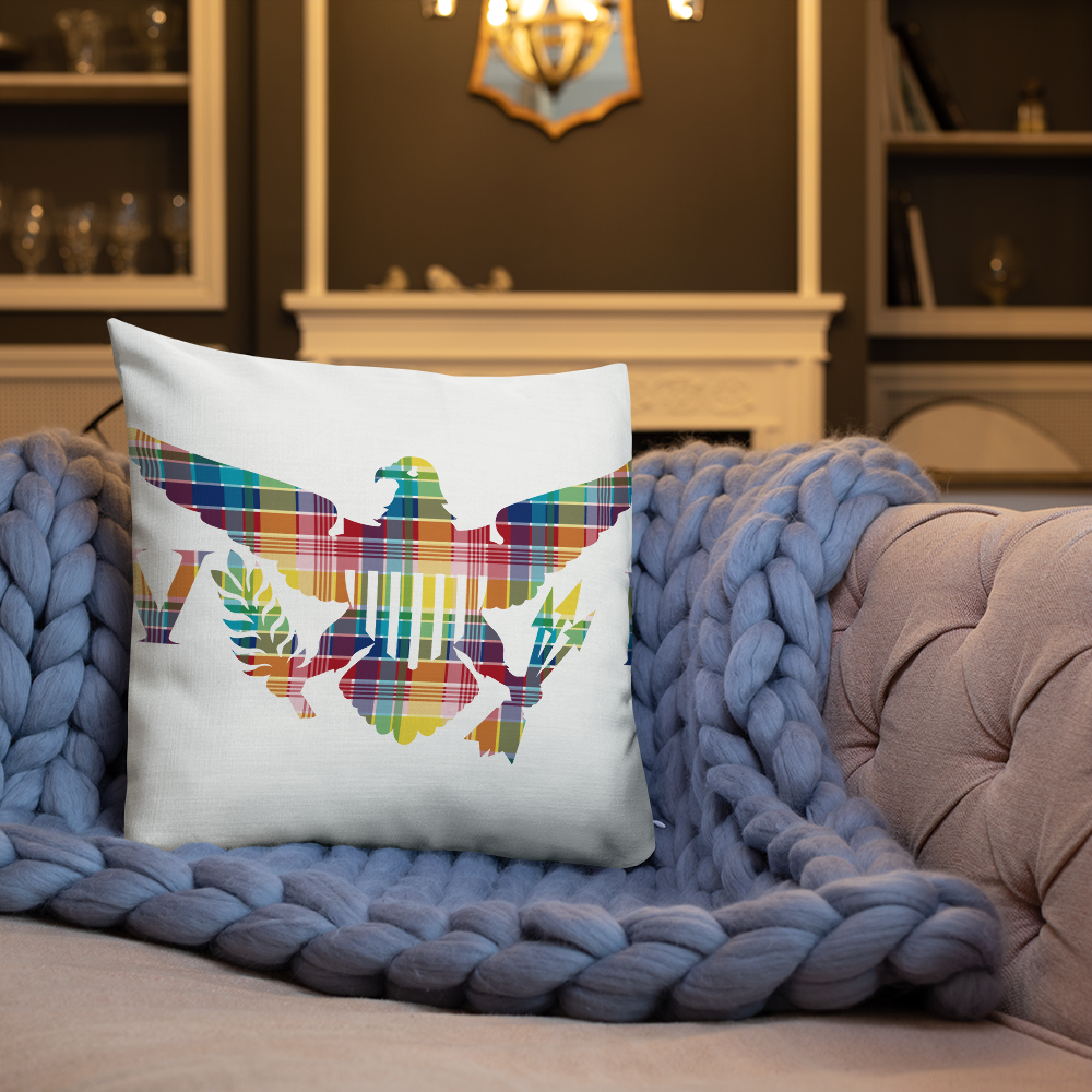 Virgin Islands Madras Throw Premium Pillow