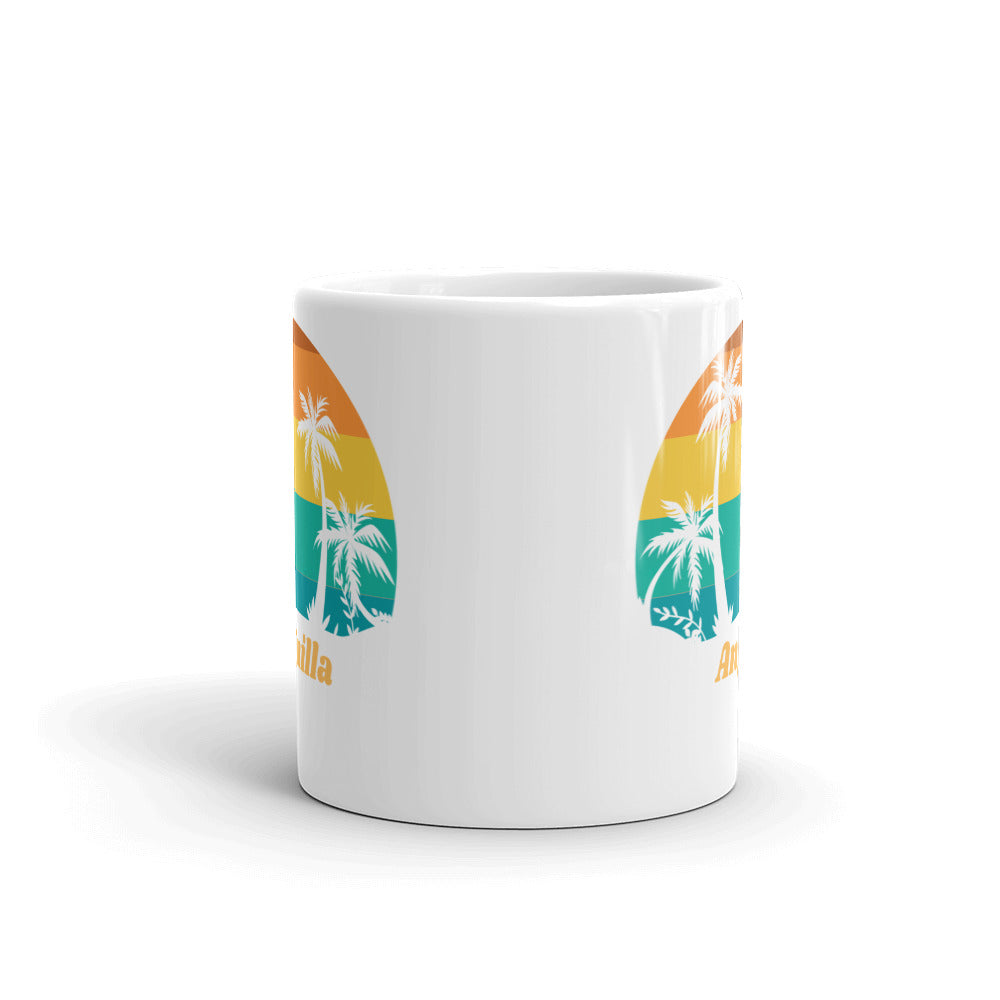 Anguilla Vintage White Glossy Mug