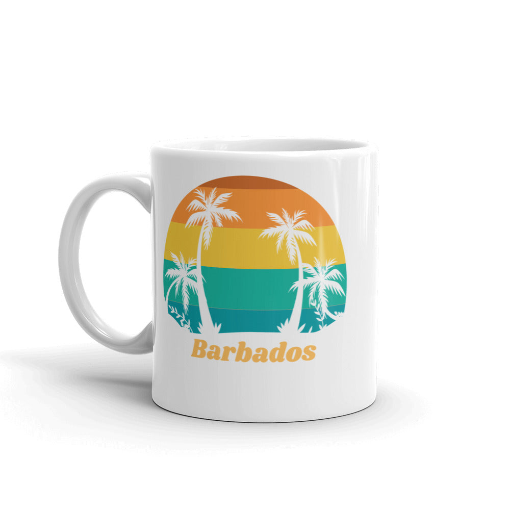 Barbados Vintage White Glossy Mug