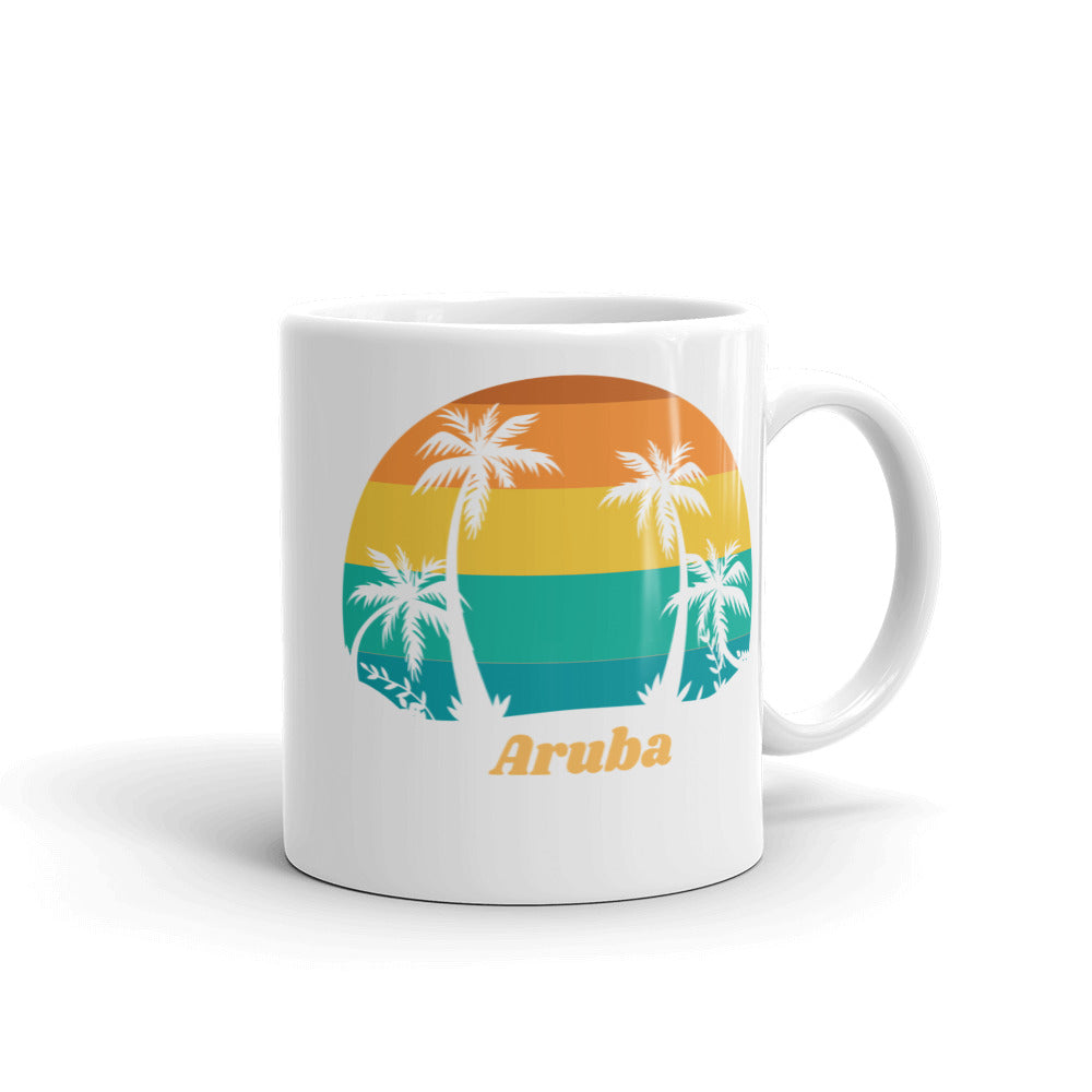 Aruba Vintage White Glossy Mug