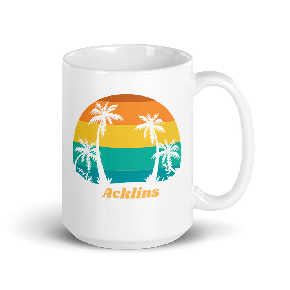 Acklins Bahamas Vintage White Glossy Mug