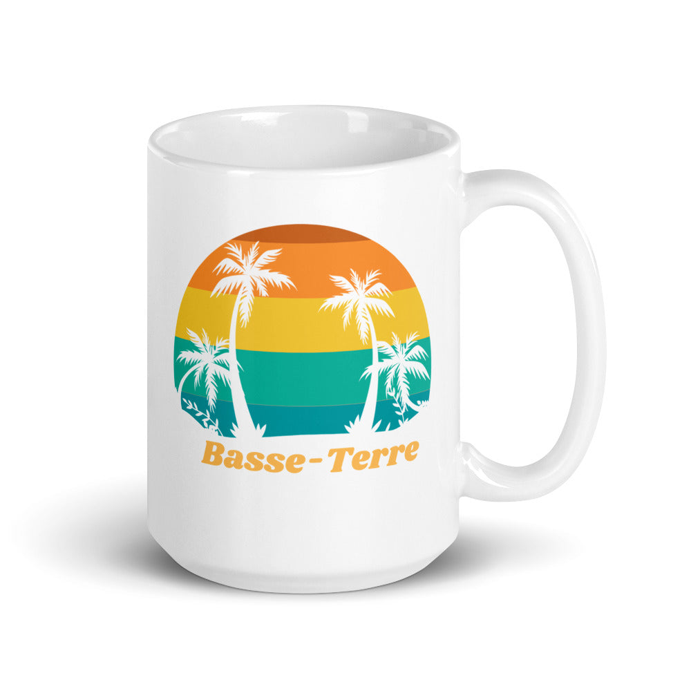 Basse-Terre Guadeloupe Vintage White Glossy Mug