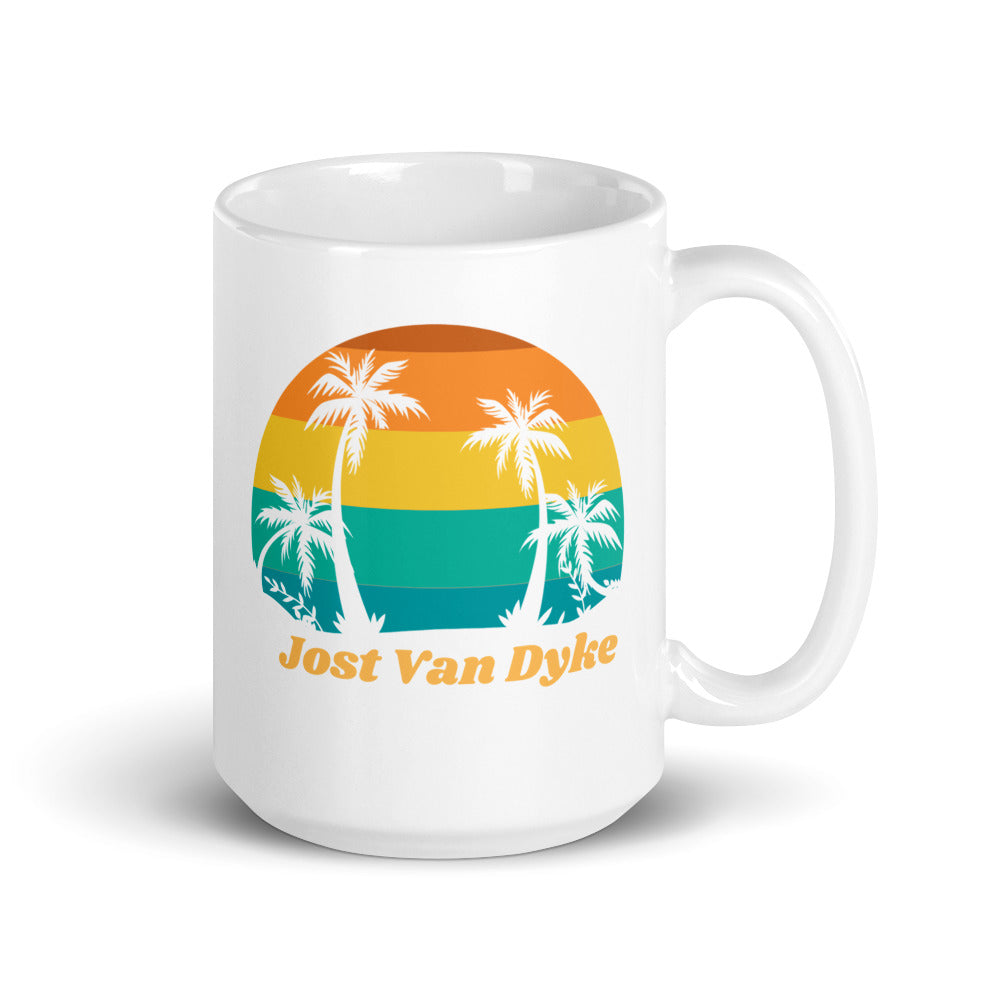 Jost Van Dyke White Glossy Mug