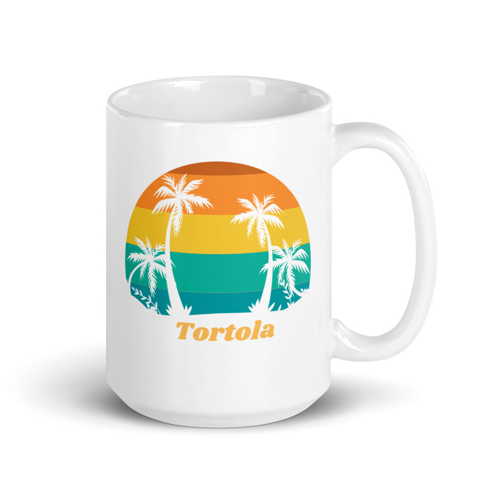 Tortola White Glossy Mug